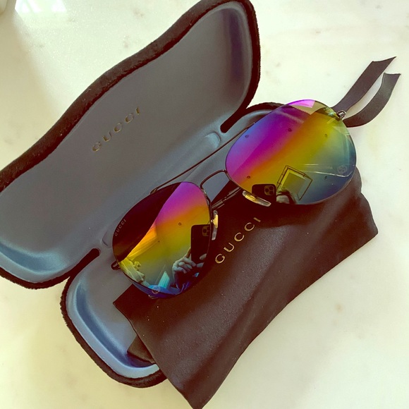 Gucci Accessories - GUCCI| rainbow aviator sunglasses